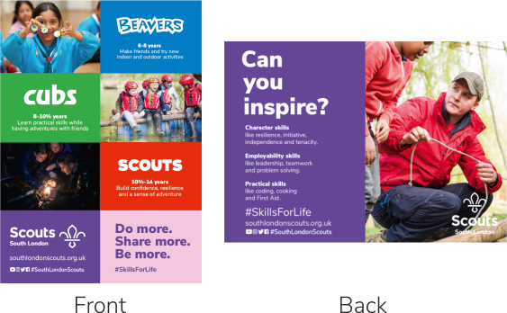 Beavers, Cubs & Scouts A5 leaflet