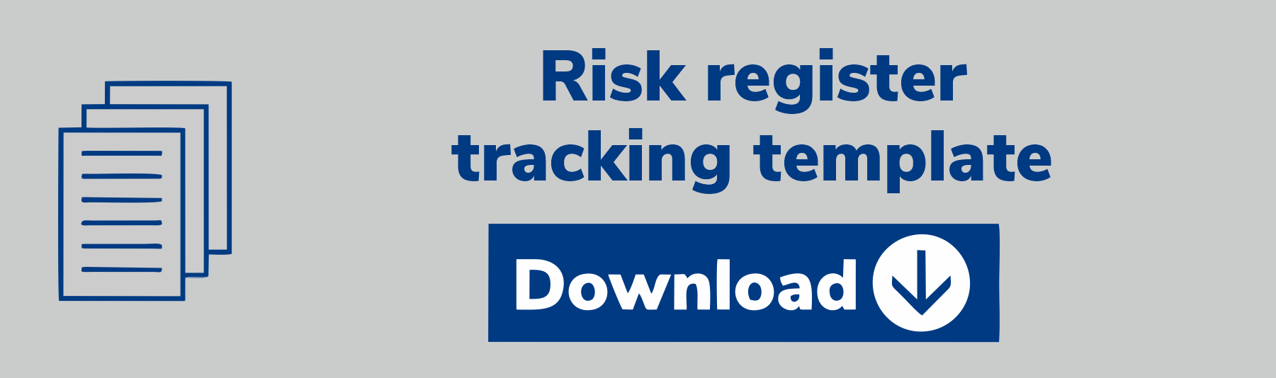 Risk register tracking template