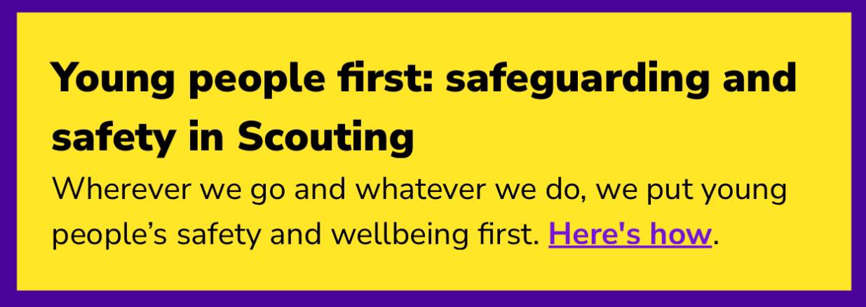 Young people first: safeguarding and safety in scouting